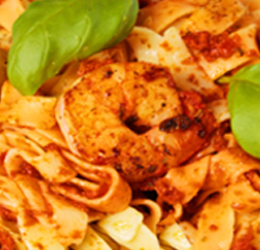 TAGLIATELLES BOLOGNAISE CREVETTES