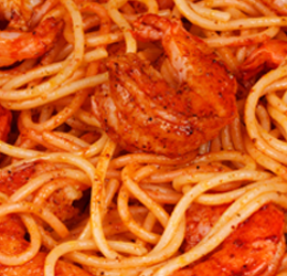SPAGHETTIS BOLOGNAISE CREVETTES